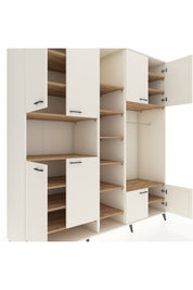 Kronos Dolap 18 Raflı 8 Kapaklı Tek Askılı 220x59x243 Aytaşı-Aytaşı/Çam