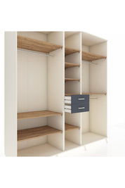 Kronos Dolap 10 Raflı 2 Çekmeceli 3 Askılı 220x59x243 Aytaşı-Çam/Antrasit