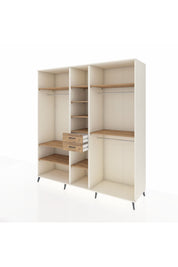 Kronos Dolap 10 Raflı 2 Çekmeceli 3 Askılı 220x59x243 Aytaşı-Çam/Çam