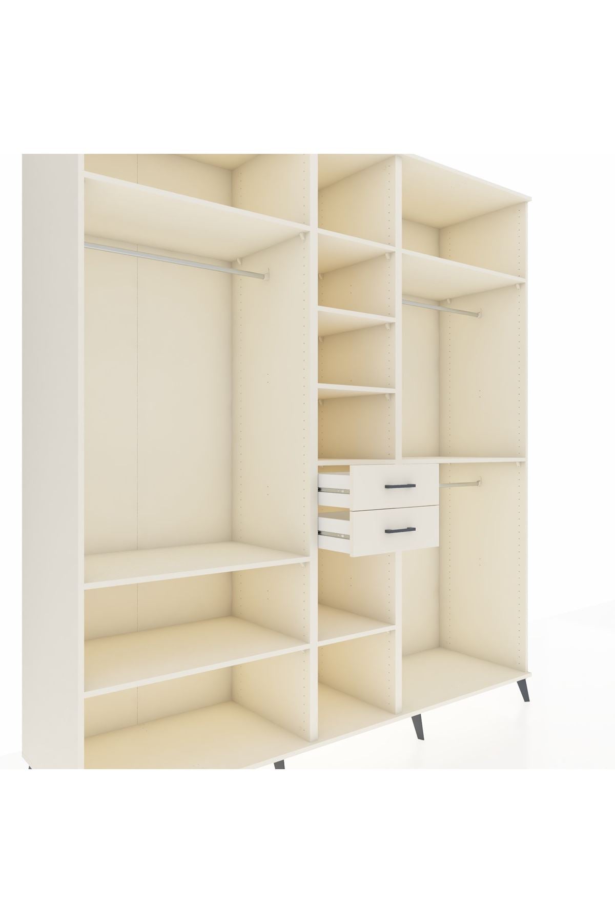 Kronos Dolap 10 Raflı 2 Çekmeceli 3 Askılı 220x59x243 Aytaşı-Aytaşı/Aytaşı