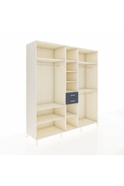 Kronos Dolap 10 Raflı 2 Çekmeceli 3 Askılı 220x59x243 Aytaşı-Aytaşı/Antrasit