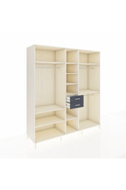 Kronos Dolap 10 Raflı 2 Çekmeceli 3 Askılı 220x59x243 Aytaşı-Aytaşı/Antrasit