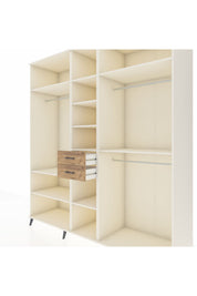 Kronos Dolap 10 Raflı 2 Çekmeceli 3 Askılı 220x59x243 Aytaşı-Aytaşı/Çam