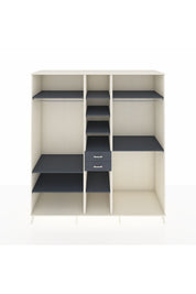 Kronos Dolap 10 Raflı 2 Çekmeceli 3 Askılı 220x59x243 Aytaşı-Antrasit/Antrasit