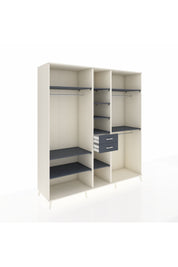 Kronos Dolap 10 Raflı 2 Çekmeceli 3 Askılı 220x59x243 Aytaşı-Antrasit/Antrasit