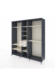 Kronos Dolap 10 Raflı 2 Çekmeceli 3 Askılı 220x59x243 Antrasit-Aytaşı/Aytaşı