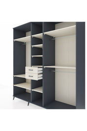 Kronos Dolap 10 Raflı 2 Çekmeceli 3 Askılı 220x59x243 Antrasit-Aytaşı/Aytaşı