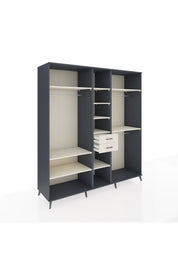 Kronos Dolap 10 Raflı 2 Çekmeceli 3 Askılı 220x59x243 Antrasit-Aytaşı/Aytaşı