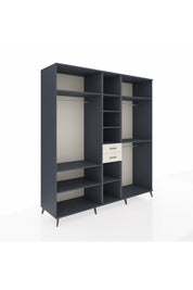 Kronos Dolap 10 Raflı 2 Çekmeceli 3 Askılı 220x59x243 Antrasit-Antrasit/Aytaşı