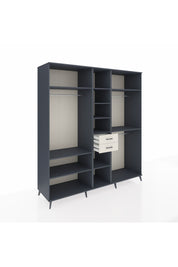 Kronos Dolap 10 Raflı 2 Çekmeceli 3 Askılı 220x59x243 Antrasit-Antrasit/Aytaşı