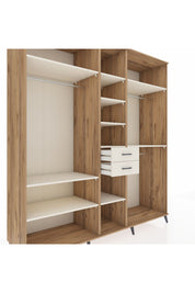 Kronos Dolap 10 Raflı 2 Çekmeceli 3 Askılı 220x59x243 Çam-Aytaşı/Aytaşı