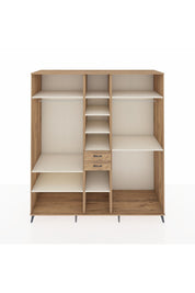 Kronos Dolap 10 Raflı 2 Çekmeceli 3 Askılı 220x59x243 Çam-Aytaşı/Çam