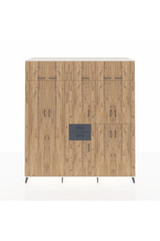 Kronos Dolap 10 Raflı 2 Çekmeceli 3 Askılı 220x59x243 Aytaşı-Çam/Antrasit