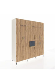 Kronos Dolap 10 Raflı 2 Çekmeceli 3 Askılı 220x59x243 Aytaşı-Çam/Antrasit