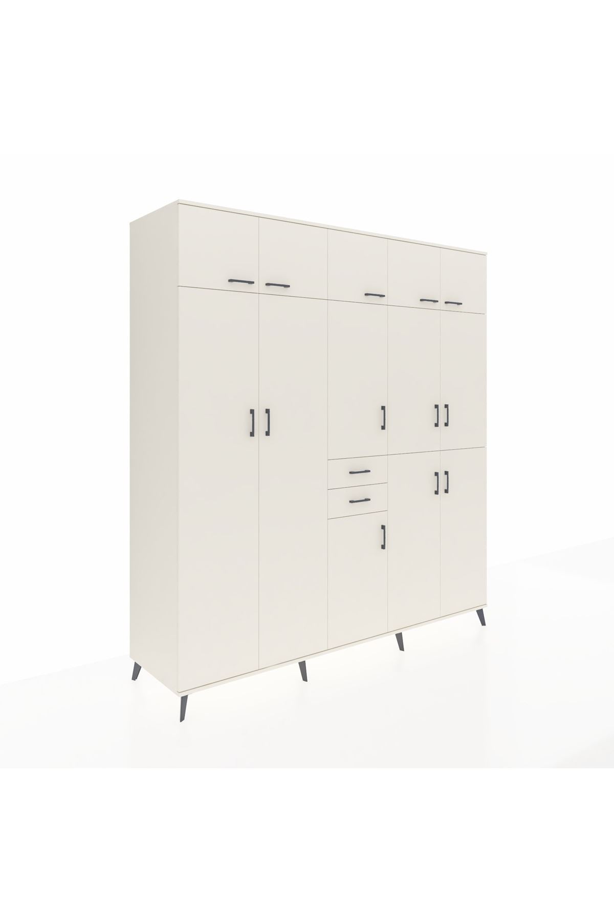 Kronos Dolap 10 Raflı 2 Çekmeceli 3 Askılı 220x59x243 Aytaşı-Aytaşı/Aytaşı