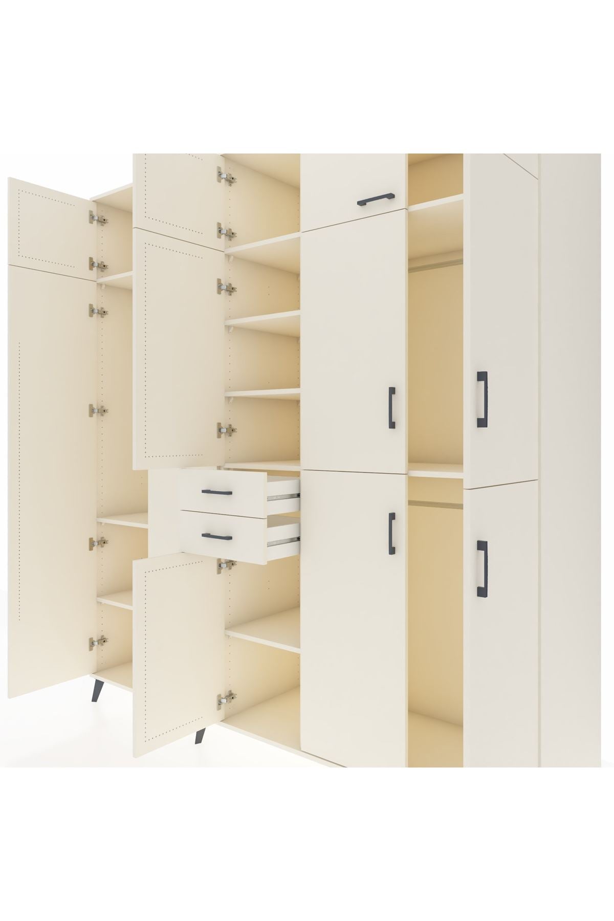 Kronos Dolap 10 Raflı 2 Çekmeceli 3 Askılı 220x59x243 Aytaşı-Aytaşı/Aytaşı