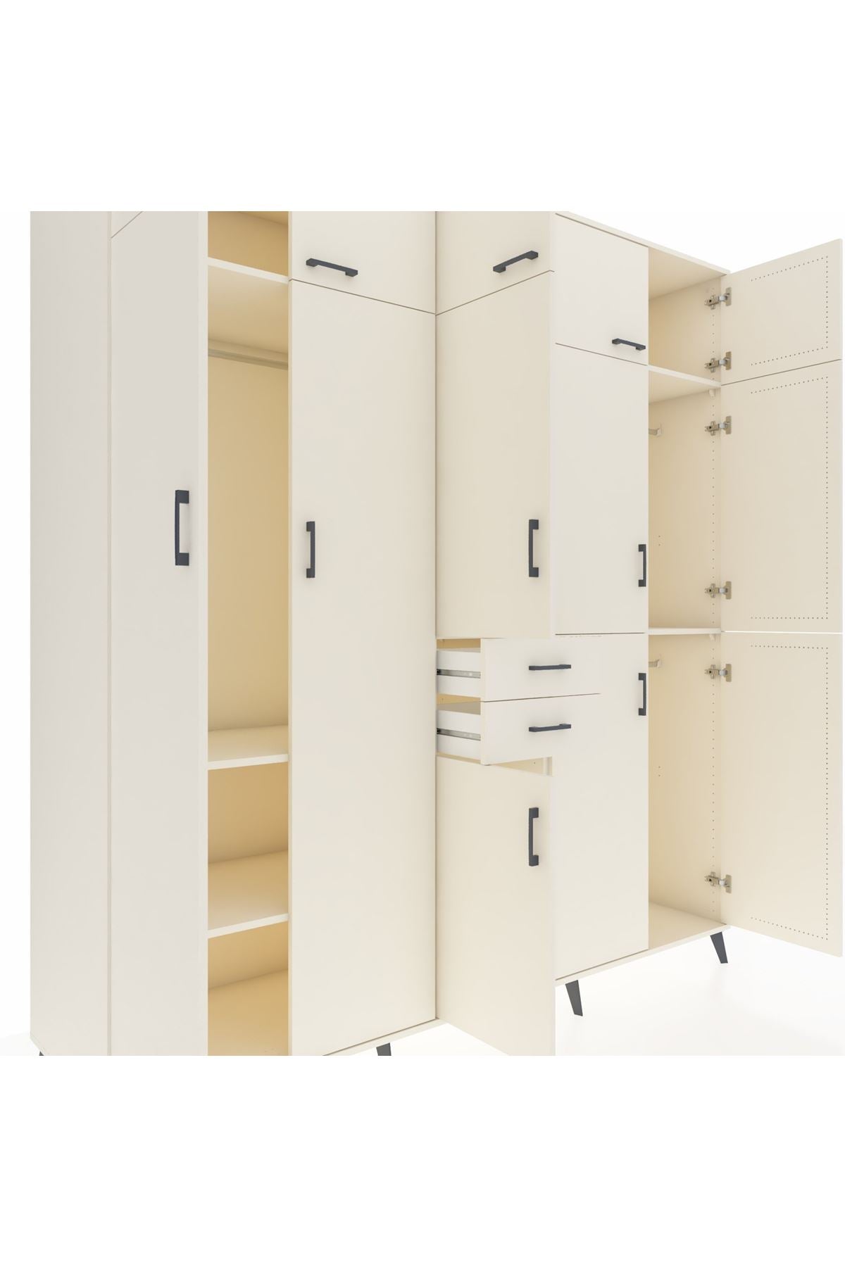 Kronos Dolap 10 Raflı 2 Çekmeceli 3 Askılı 220x59x243 Aytaşı-Aytaşı/Aytaşı