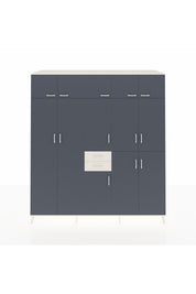 Kronos Dolap 10 Raflı 2 Çekmeceli 3 Askılı 220x59x243 Aytaşı-Antrasit/Aytaşı