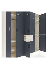 Kronos Dolap 10 Raflı 2 Çekmeceli 3 Askılı 220x59x243 Aytaşı-Antrasit/Aytaşı