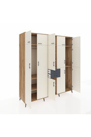 Kronos Dolap 10 Raflı 2 Çekmeceli 3 Askılı 220x59x243 Çam-Aytaşı/Antrasit