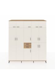 Kronos Dolap 10 Raflı 2 Çekmeceli 3 Askılı 220x59x243 Çam-Aytaşı/Çam