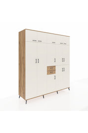 Kronos Dolap 10 Raflı 2 Çekmeceli 3 Askılı 220x59x243 Çam-Aytaşı/Çam