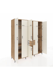 Kronos Dolap 10 Raflı 2 Çekmeceli 3 Askılı 220x59x243 Çam-Aytaşı/Çam