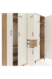 Kronos Dolap 10 Raflı 2 Çekmeceli 3 Askılı 220x59x243 Çam-Aytaşı/Çam
