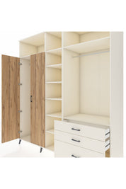 Kronos Dolap 9 Raflı 3 Çekmeceli 2 Askılı 220x59x243 Aytaşı-Çam/Aytaşı