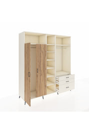 Kronos Dolap 9 Raflı 3 Çekmeceli 2 Askılı 220x59x243 Aytaşı-Çam/Aytaşı