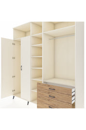 Kronos Dolap 9 Raflı 3 Çekmeceli 2 Askılı 220x59x243 Aytaşı-Aytaşı/Çam