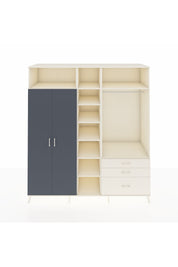 Kronos Dolap 9 Raflı 3 Çekmeceli 2 Askılı 220x59x243 Aytaşı-Antrasit/Aytaşı