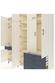 Kronos Dolap 11 Raflı 4 Çekmeceli 2 Askılı 220x59x243 - S784M029V05C