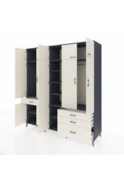 Kronos Dolap 11 Raflı 4 Çekmeceli 2 Askılı 220x59x243 - S784M029V13C