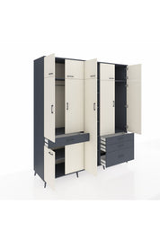 Kronos Dolap 11 Raflı 4 Çekmeceli 2 Askılı 220x59x243 - S784M029V14C