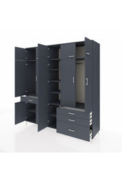 Kronos Dolap 11 Raflı 4 Çekmeceli 2 Askılı 220x59x243 - S784M029V17C