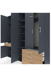Kronos Dolap 11 Raflı 4 Çekmeceli 2 Askılı 220x59x243 - S784M029V18C