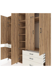 Kronos Dolap 11 Raflı 4 Çekmeceli 2 Askılı 220x59x243 - S784M029V19C