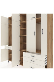 Kronos Dolap 11 Raflı 4 Çekmeceli 2 Askılı 220x59x243 - S784M029V22C