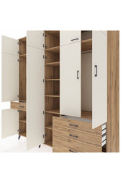 Kronos Dolap 11 Raflı 4 Çekmeceli 2 Askılı 220x59x243 - S784M029V24C