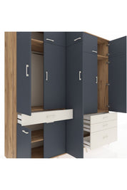 Kronos Dolap 11 Raflı 4 Çekmeceli 2 Askılı 220x59x243 - S784M029V25C