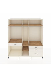 Kronos Dolap 7 Raflı 4 Çekmeceli 3 Askılı 220x59x243 Aytaşı-Çam/Aytaşı