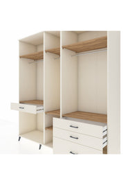 Kronos Dolap 7 Raflı 4 Çekmeceli 3 Askılı 220x59x243 Aytaşı-Çam/Aytaşı