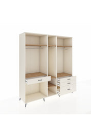 Kronos Dolap 7 Raflı 4 Çekmeceli 3 Askılı 220x59x243 Aytaşı-Çam/Aytaşı