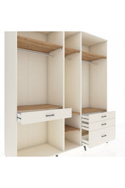 Kronos Dolap 7 Raflı 4 Çekmeceli 3 Askılı 220x59x243 Aytaşı-Çam/Aytaşı