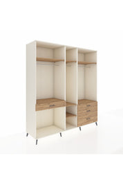 Kronos Dolap 7 Raflı 4 Çekmeceli 3 Askılı 220x59x243 Aytaşı-Çam/Çam