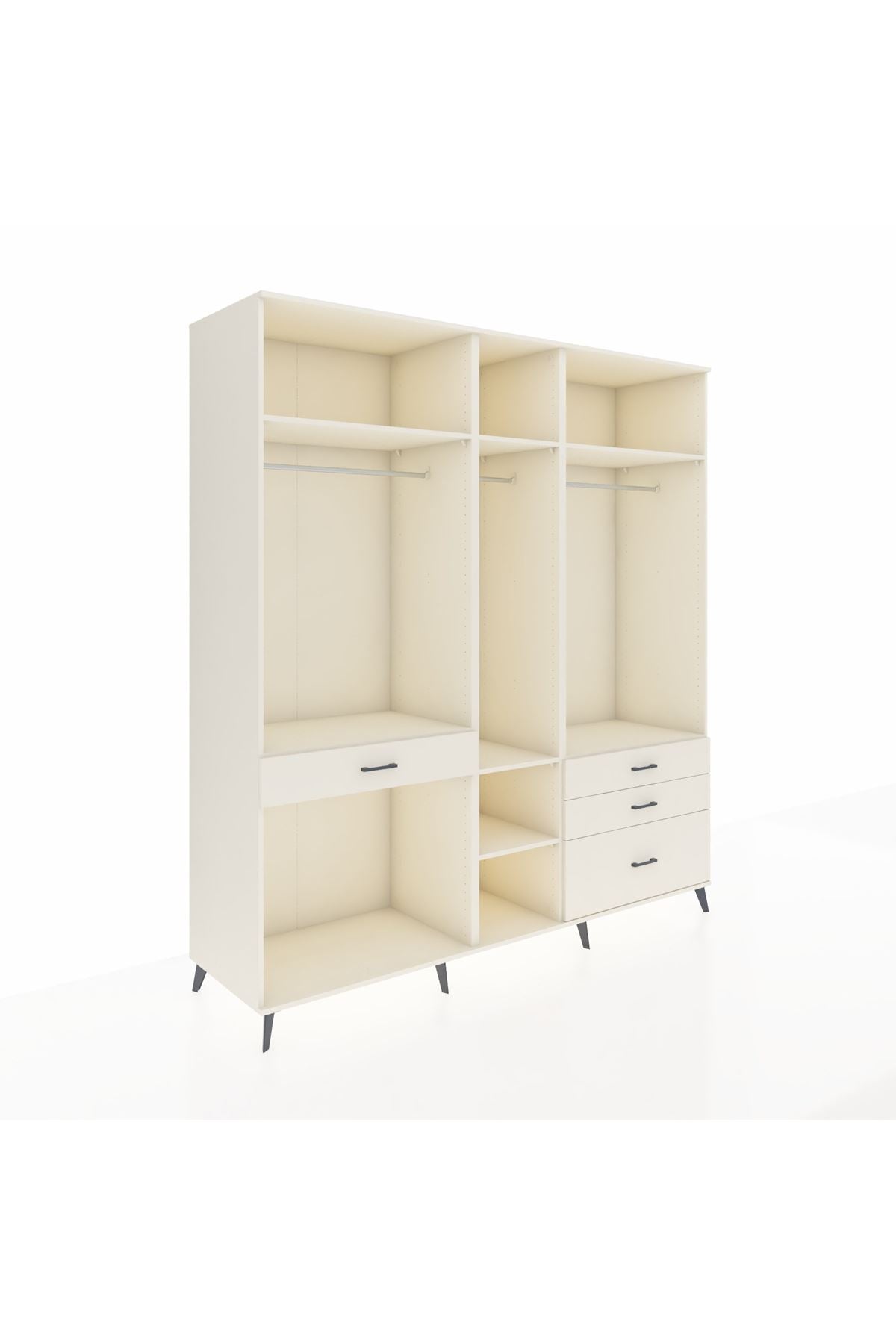 Kronos Dolap 7 Raflı 4 Çekmeceli 3 Askılı 220x59x243 Aytaşı-Aytaşı/Aytaşı