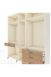 Kronos Dolap 7 Raflı 4 Çekmeceli 3 Askılı 220x59x243 Aytaşı-Aytaşı/Çam