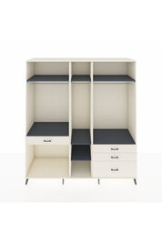 Kronos Dolap 7 Raflı 4 Çekmeceli 3 Askılı 220x59x243 Aytaşı-Antrasit/Aytaşı