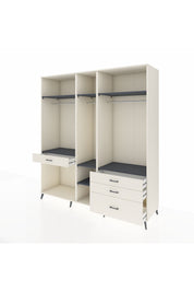 Kronos Dolap 7 Raflı 4 Çekmeceli 3 Askılı 220x59x243 Aytaşı-Antrasit/Aytaşı